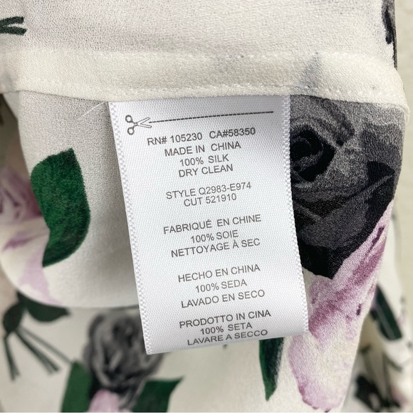 Equipment Liana Floral Silk Blouse Size L - Picture 10 of 10